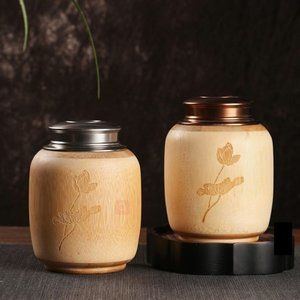 Bamboo Wooden Tea Jars